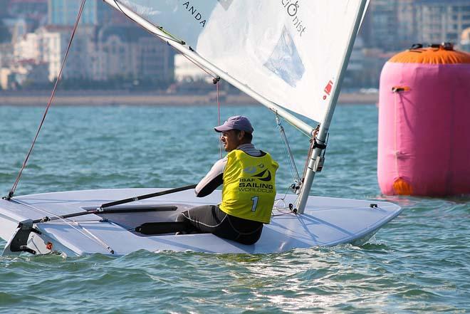 Tonci Stipanovic (CRO) Laser, during the 2013 ISAF Sailing World Cup Qingdao © ISAF 